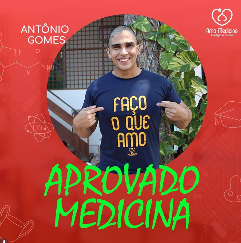 Antônio Gomes, aprovado em Medicina